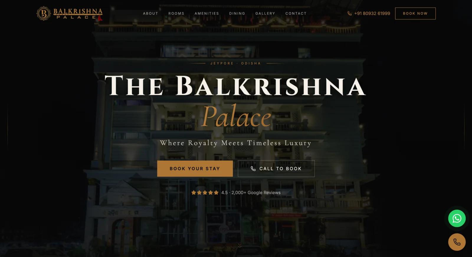 The Balkrishna Palace website
